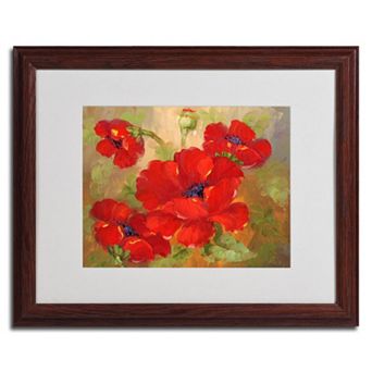 16'' x 20'' ''Poppies'' Framed Canvas Wall Art