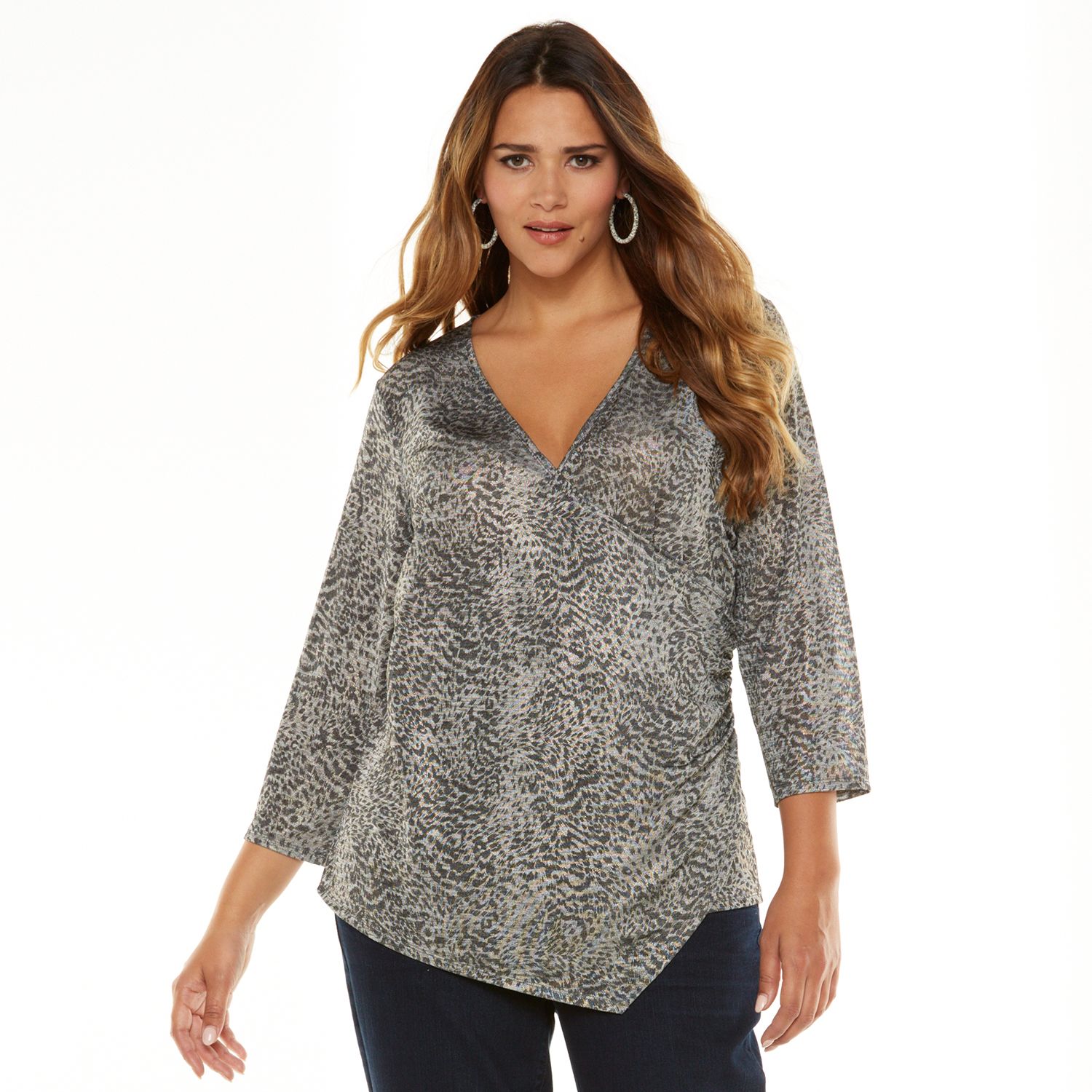plus size wrap tops