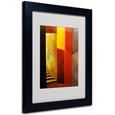14'' x 11'' ''Mystery Stairwell'' Framed Canvas Wall Art by Michelle Calkins