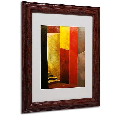 14'' x 11'' ''Mystery Stairwell'' Framed Canvas Wall Art by Michelle Calkins