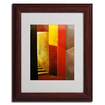 14'' x 11'' ''Mystery Stairwell'' Framed Canvas Wall Art by Michelle Calkins