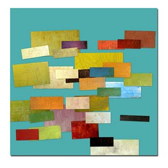 24'' x 24'' ''Scrambled Eggs'' Abstract Canvas Wall Art