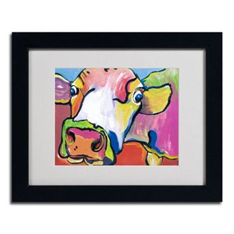 11'' x 14'' ''Cold Hands'' Cow Framed Canvas Wall Art