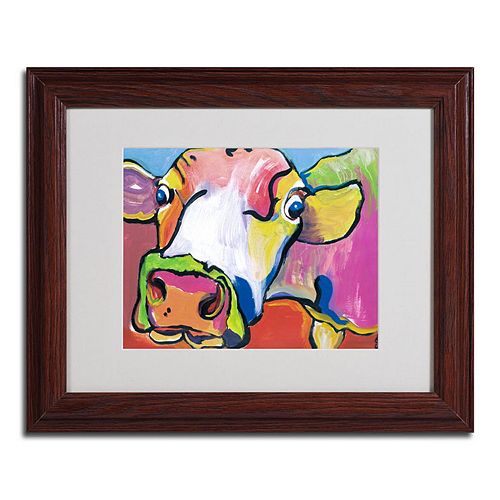 11'' x 14'' ''Cold Hands'' Cow Framed Canvas Wall Art