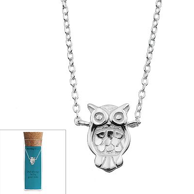 Sterling Silver Owl Necklace