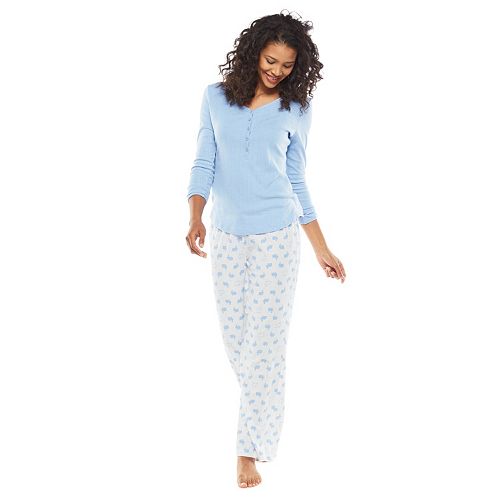Women's SONOMA Goods for Life® Pajamas: Printed Pointelle Pajama Gift Set