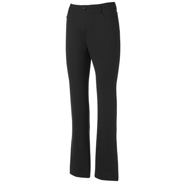 Croft & Barrow® Solid Straight-Leg Ponte Pants - Women's