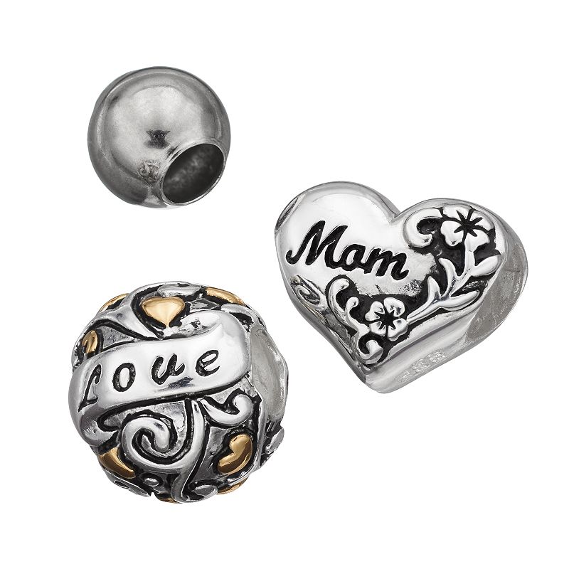 Individuality Beads Sterling Silver Two Tone Mom & Love Bead Set,  - 98327597 - Jewelry SET DETAILSWatch the product video here. Includes: sku 98327597