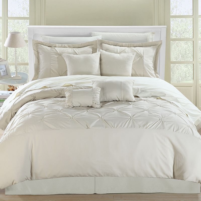 98331392 Chic Home Vermont 8-piece Comforter Set, Beig/Gree sku 98331392