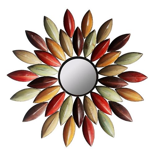 Autumn Leaf Metal Wall Mirror