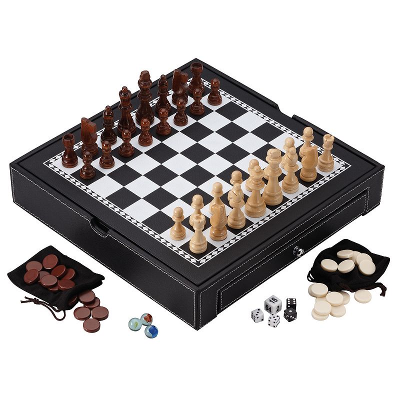 Mainstreet Classics Broadway 5-in-1 Game Combo Set, Clrs