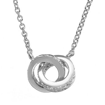 Sophie Miller Cubic Zirconia Sterling Silver Unity Necklace