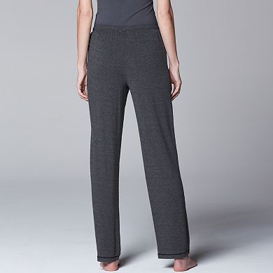 Women's Simply Vera Vera Wang Basic Solid Luxury Pajama Pants