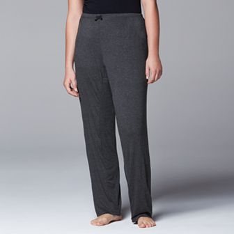 Plus Size Simply Vera Vera Wang Pajamas: Basic Luxury Pajama Pants