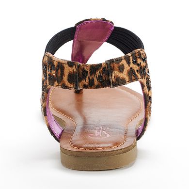 Candie's® Girls' Leopard Thong Sandals