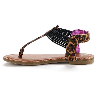 Candie's® Girls' Leopard Thong Sandals