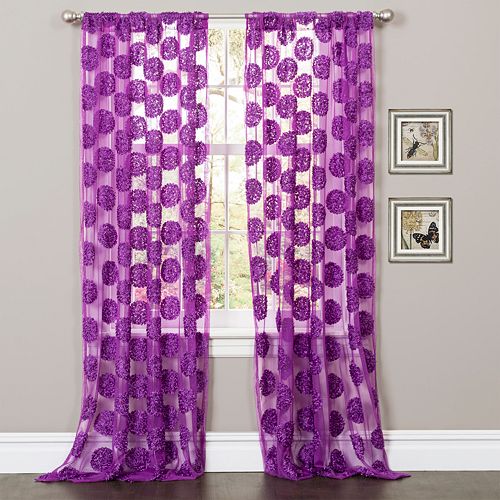 Lush Decor Arlene Sheer Curtain - 50'' x 84''