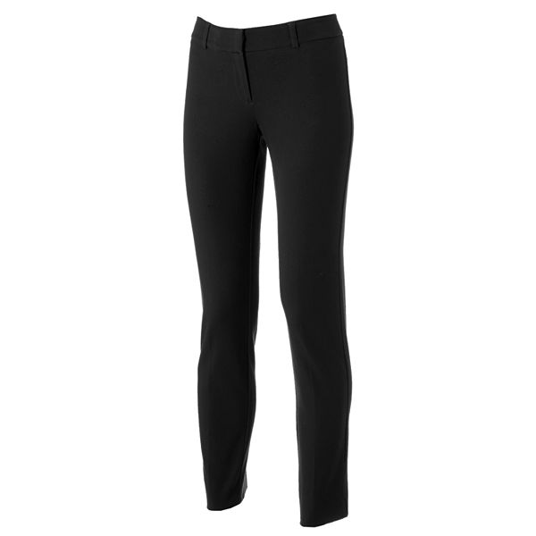 Apt. 9® Solid Straight-Leg Career Ankle Pants - Women's