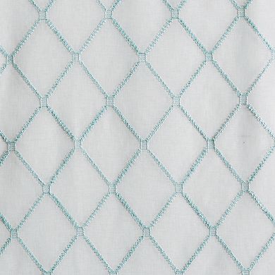 Madison Park 1-Panel Iris Diamond Sheer Window Curtain