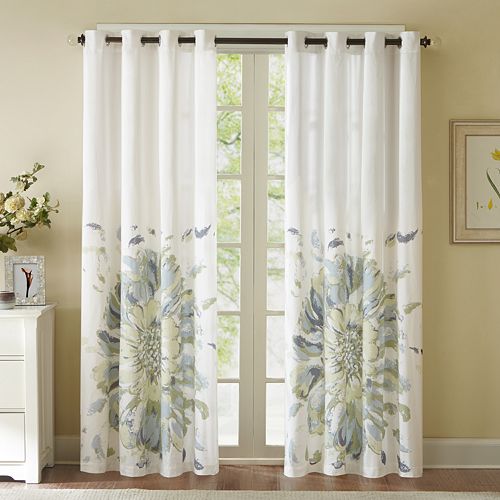 Curtains Ideas curtains madison wi : Park Kiely Floral Watercolor Curtain - 50'' x 84''