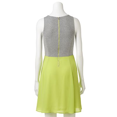 Apt. 9 Mixed-Media Fit & Flare Dress - Women's