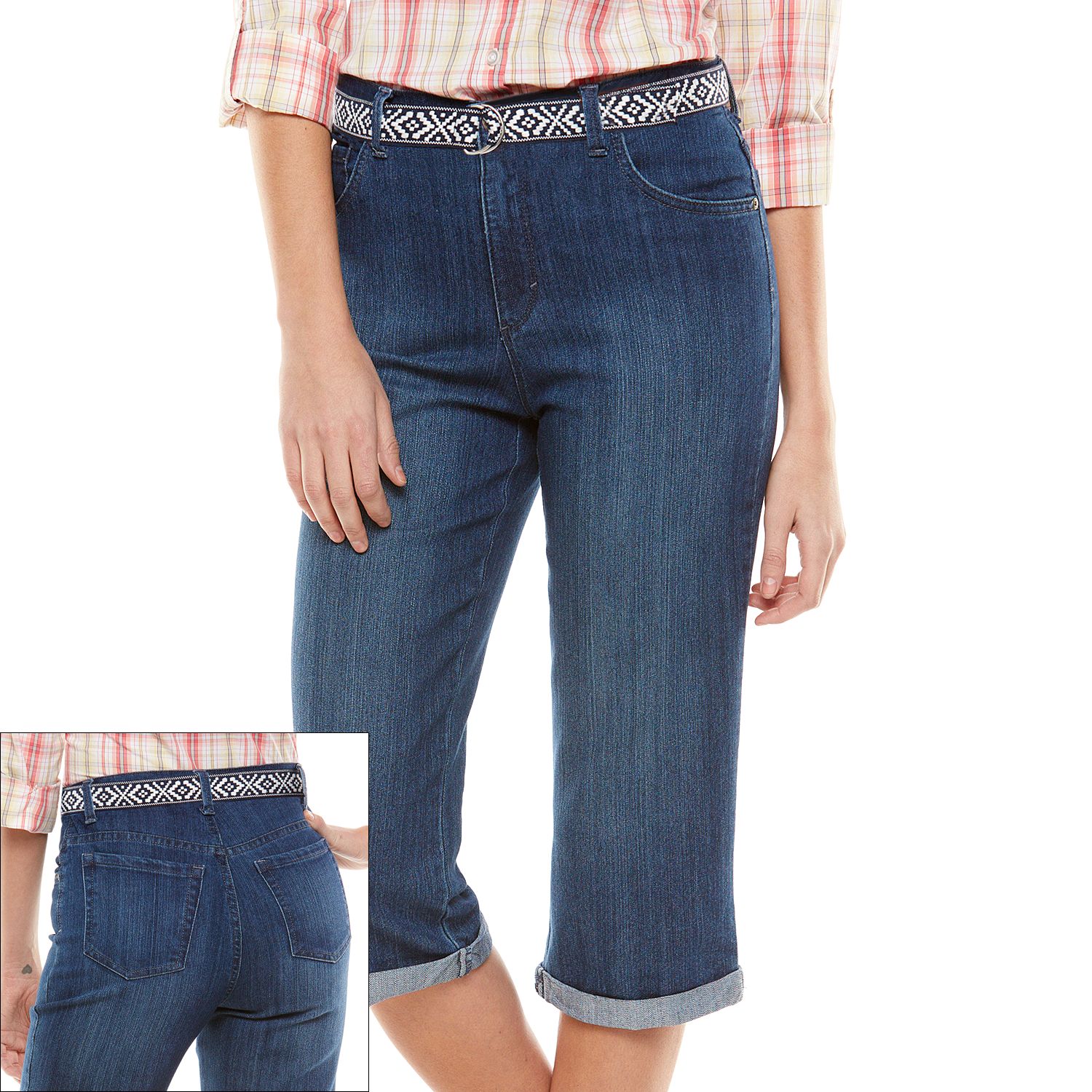 kohls womens denim capris