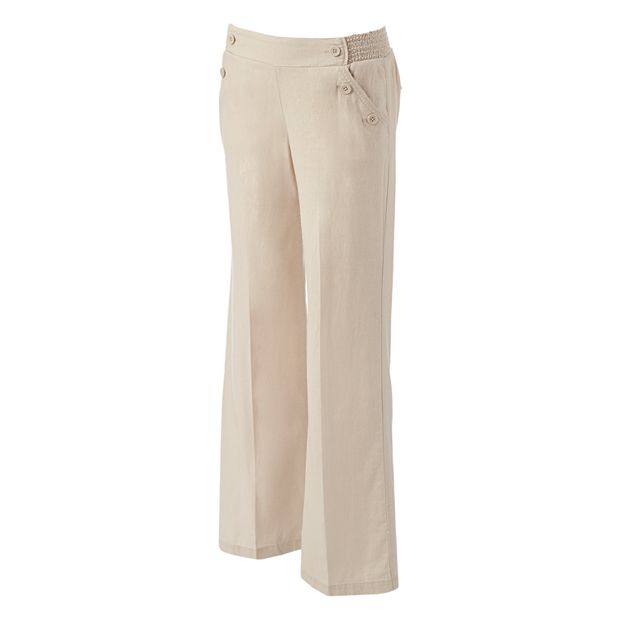 Kohls white linen on sale pants