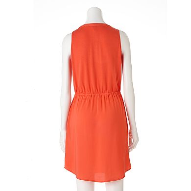 Sonoma Goods For Life® Mixed-Media Tank Dress - Women's