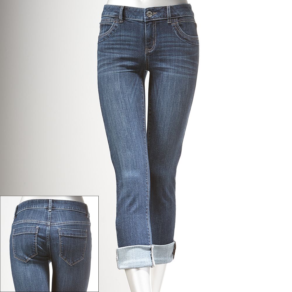 Simply Vera Vera Wang Cuffed Denim Capris - Women's