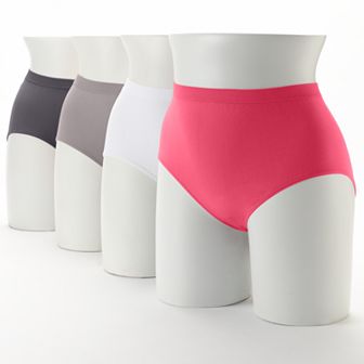 Bali 4 pk Comfort Revolution Seamless Microfiber Briefs K788 - Women's