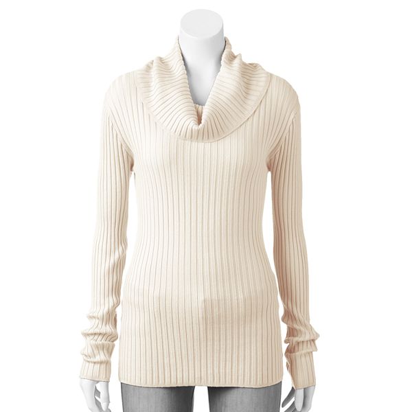 Womens Apt 9® Ribbed Cowlneck Sweater 3951