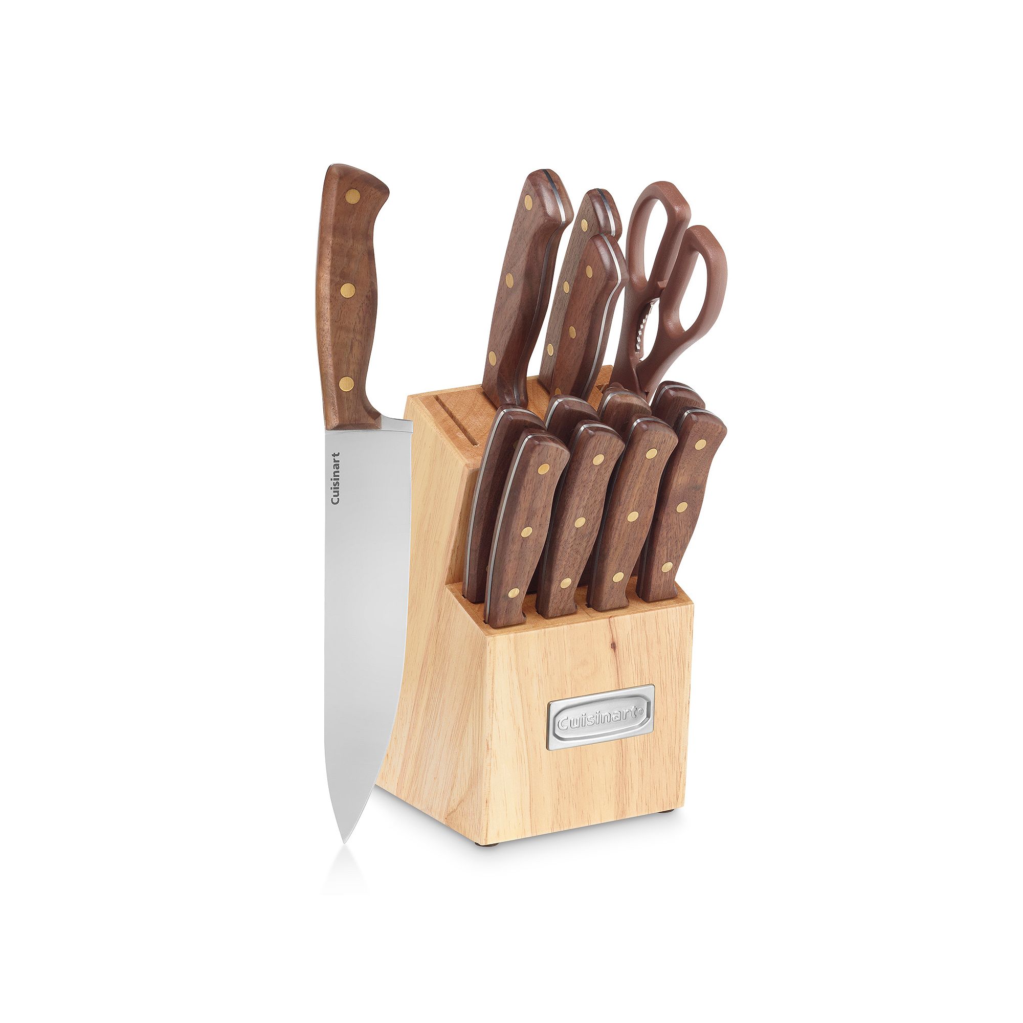 Cuisinart® 14-pc. Triple Rivet Knife Block Set, Brown