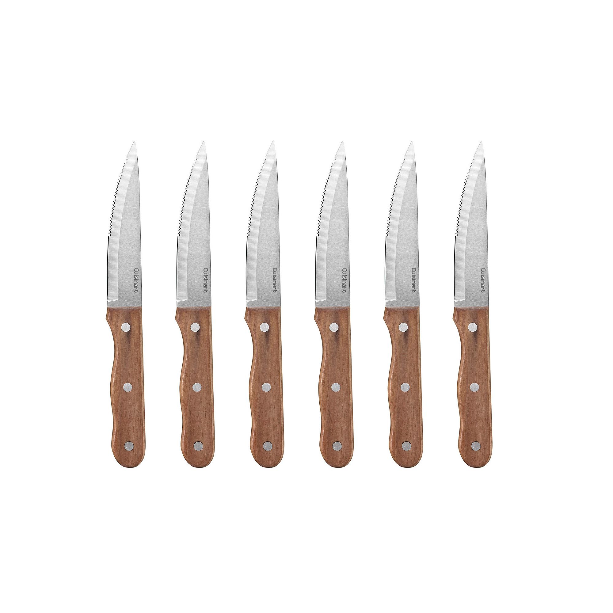Cuisinart® Walnut Triple Rivet 6-pc. Steak Knife Set, Brown