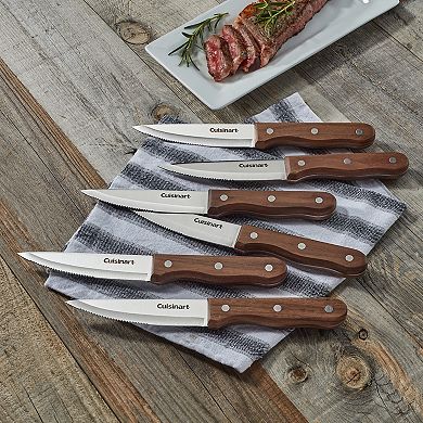 Cuisinart Walnut Triple Rivet 6-pc. Steak Knife Set