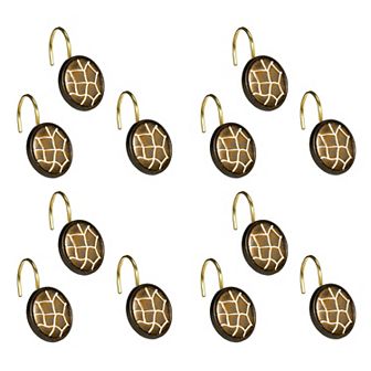 Gazelle 12 pk Shower Curtain Hooks