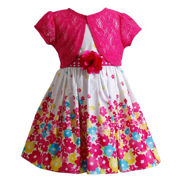 Youngland Floral Dress & Shrug Set - Girls 4-6x