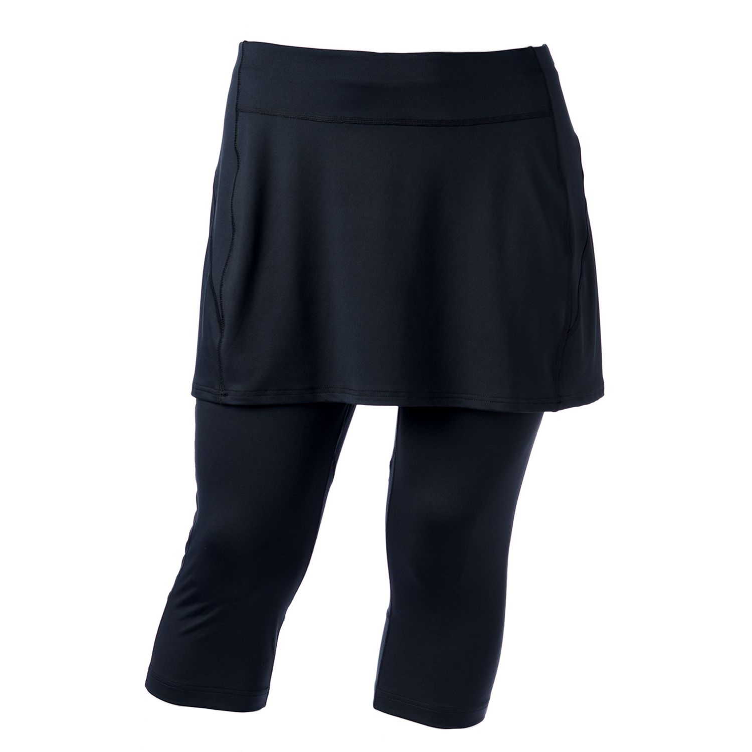 plus size skirted capri leggings