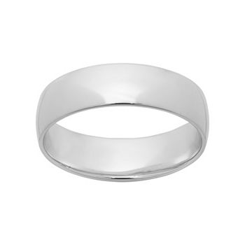 14k White Gold Wedding Band - Men