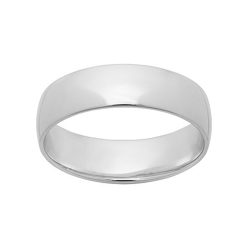 14k White  Gold  Wedding  Band  Men