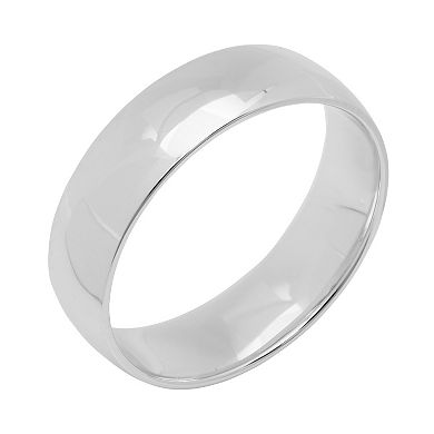 14k White Gold Wedding Band - Men