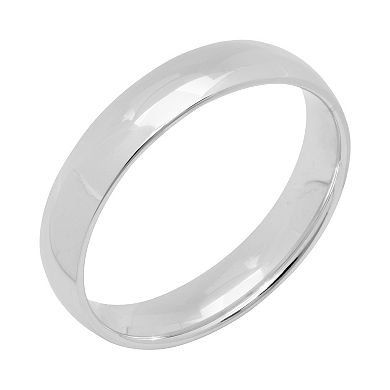 14k White Gold Wedding Band