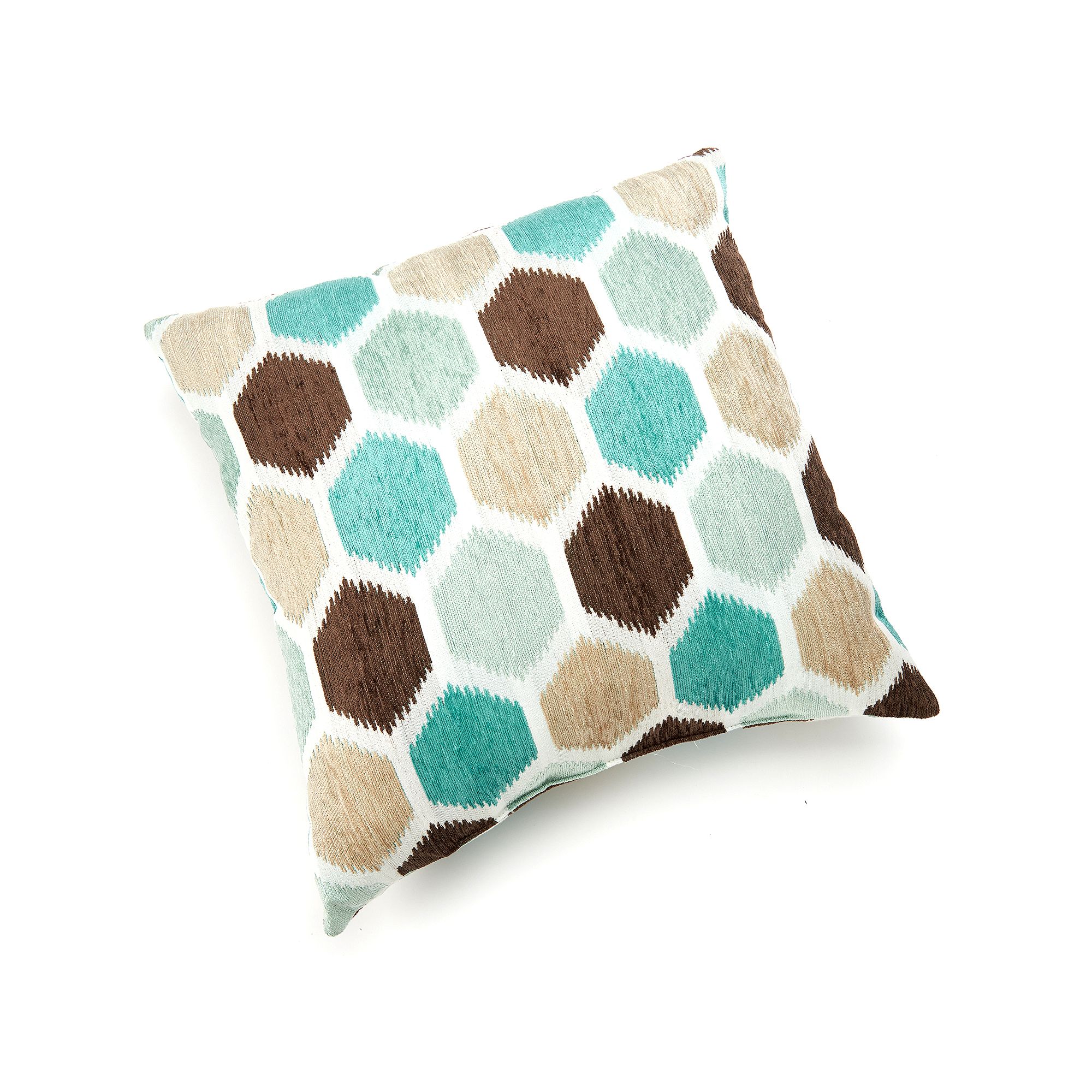 Home Fashions International Block Party Jacquard Throw Pillow, Blue