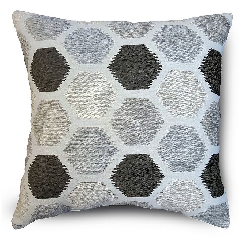 HFI Block Party Jacquard Throw Pillow, Grey, Fits All