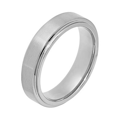 Titanium Striped Wedding Band - Men