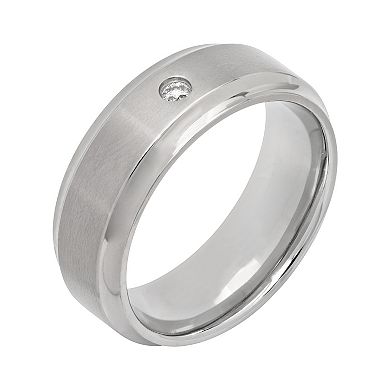 Diamond Accent Titanium Wedding Band - Men