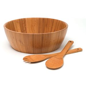 Lipper Bamboo 3-pc. Salad Serving Bowl & Utensil Set
