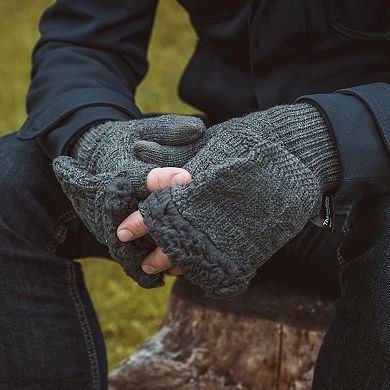 Men's MUK LUKS Fairisle Sherpa-Lined Convertible Flip-Top Mittens