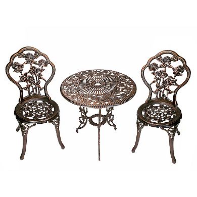 Rose Outdoor Bistro Table 3-piece Set