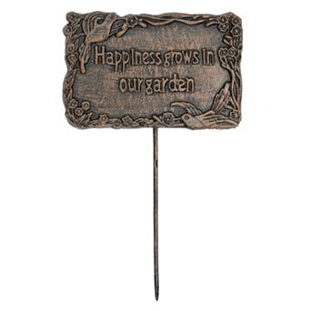 Happiness Grows In Our Garden Outdoor Garden Marker