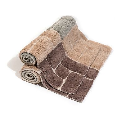 Chesapeake Berkeley Bricks Tufted 2-pc. Bath Rug Set